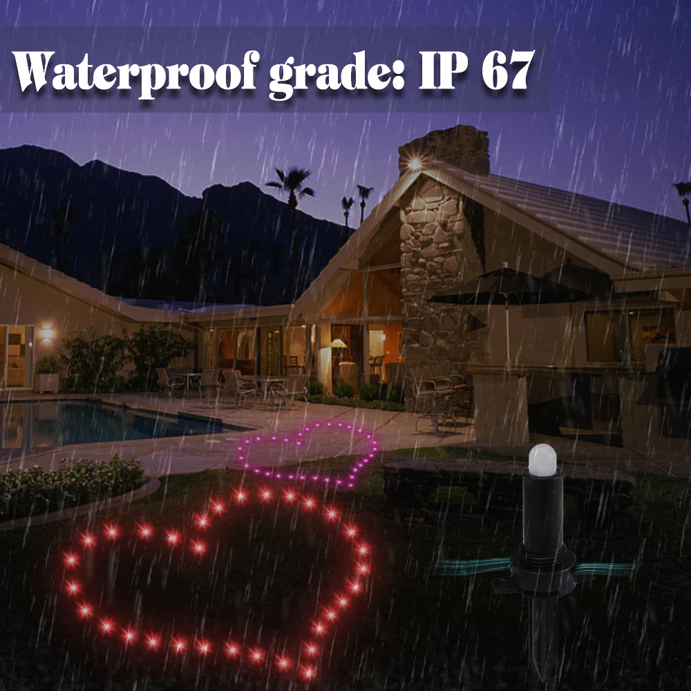 

Christmas IP67 DC6V 6W 10M/32.8Ft 32 LED Colorful String Light Lawn Landscape Light Remote Controller Garden Xmas Home Party