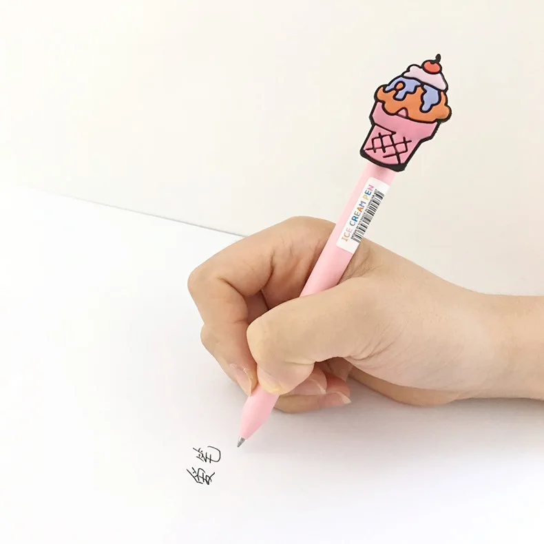 30 шт. гелевые ручки мультфильм Мороженое черный цветной kawaii подарок чернила для