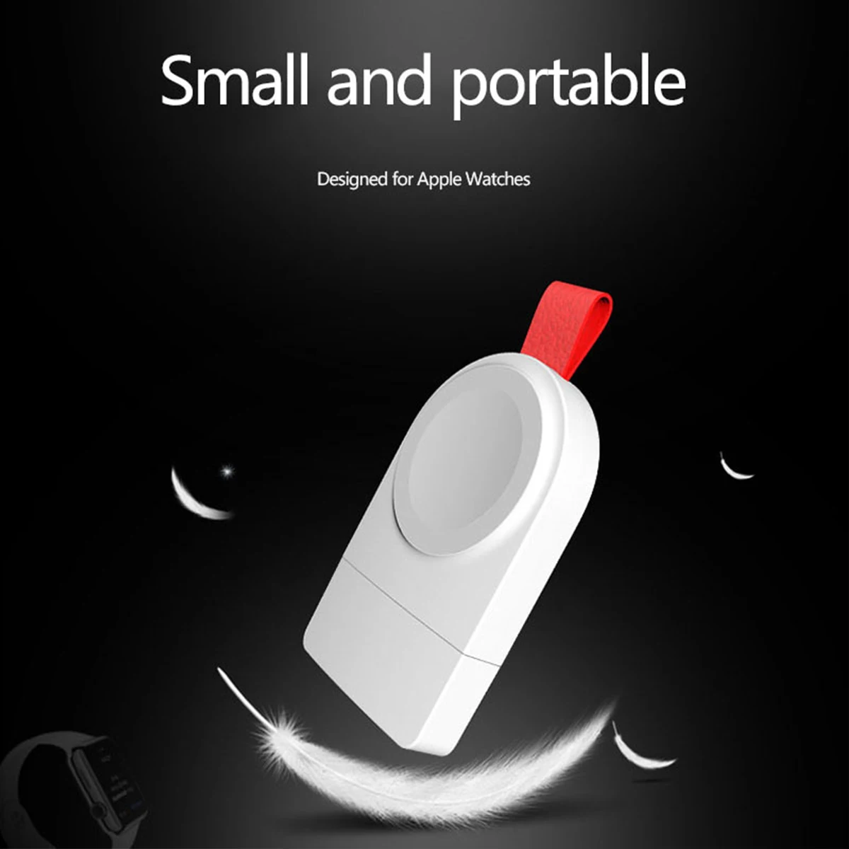 SOONHUA Portable Wireless USB Charger Fireproof ABS Wireless Fast Charging Stand for Apple Watch Series 4 3 2 1 Apple Watch