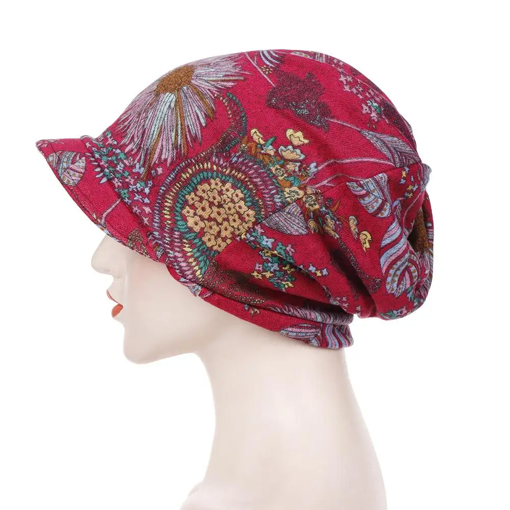 Newsboy Caps For Women Print Visor Beanies Cap Berets Warm Fashion Cold Weather Hats Elegant Autumn Winter Hats Warm Thick New