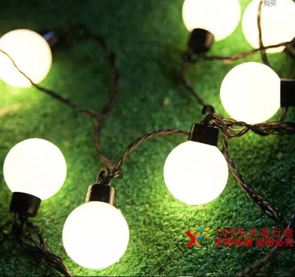 5 м светодиодный фонарь Navidad 20 шариков 8 цветов черный провод светодиодный вечеринка, праздник, Рождество Свадебные украшения лампы Прямая