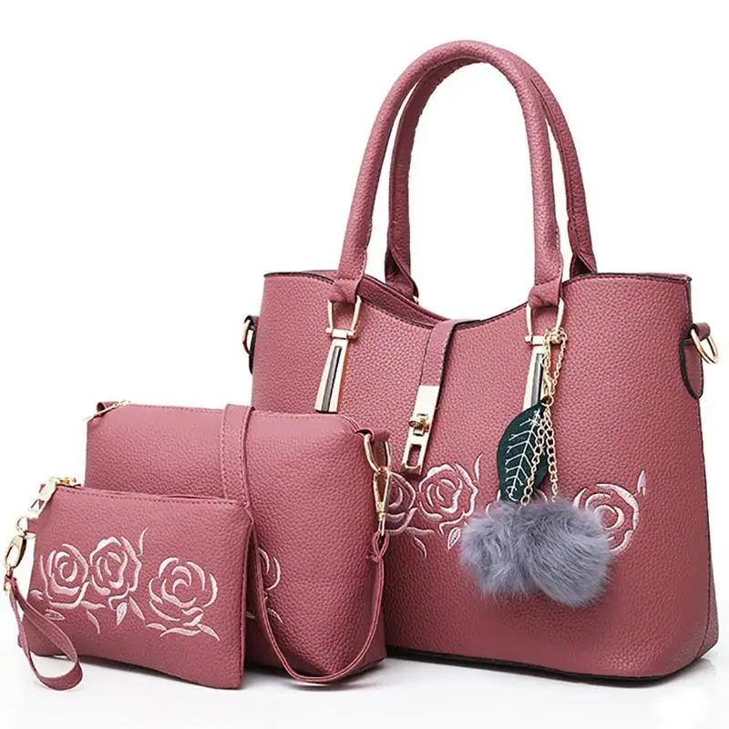 

3pcs Leather Bags Handbags Women Famous Shoulder Bag Female Casual Tote Women Messenger Bag Set
