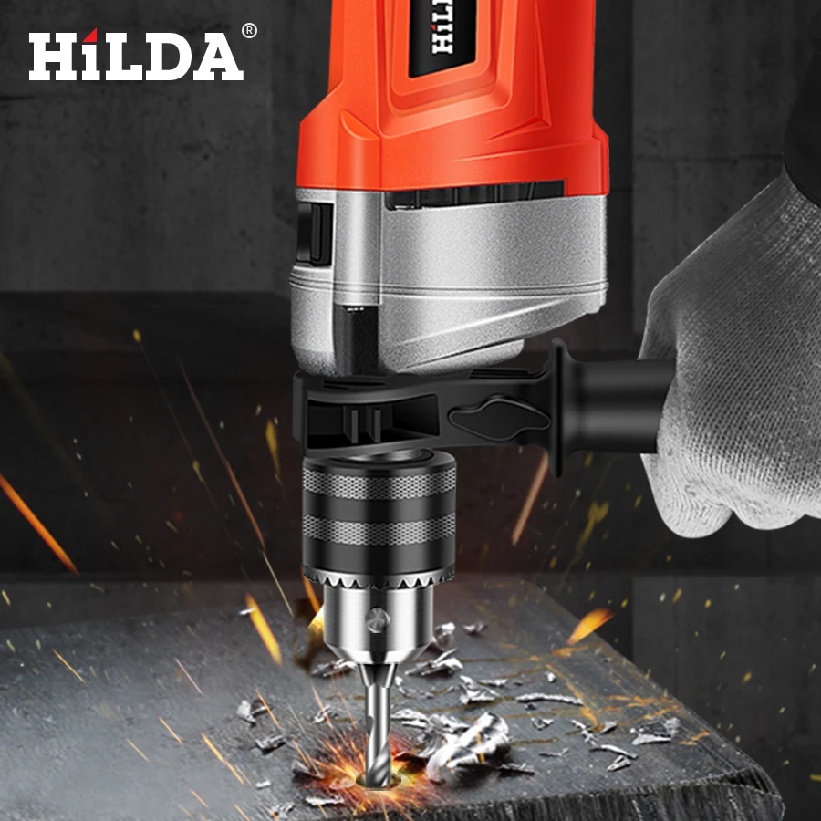 Comprar Taladro eléctrico HILDA Impact con martillo rotativo eléctrico con BMC y 5 uds. Accesorios taladro de impacto taladro eléctrico