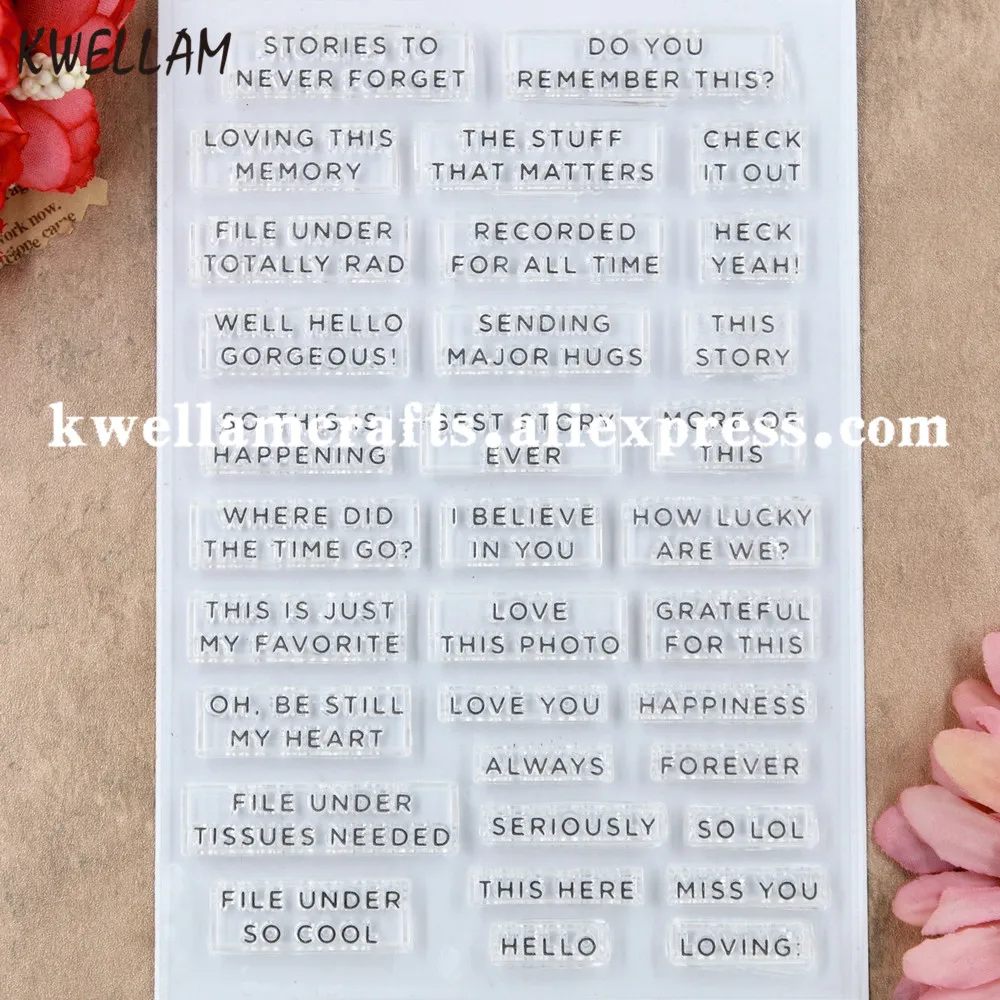 

Words Letter Loving This Memory Love You Scrapbook DIY photo cards rubber stamp clear stamp transparent stamp 11x16cm 9020119