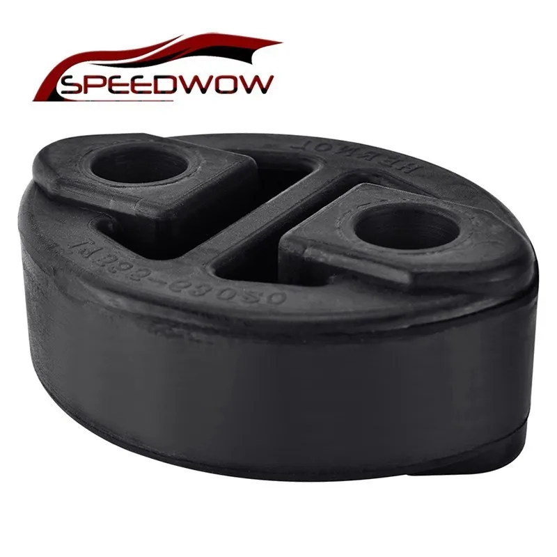 

SPEEDWOW Rubber 2 Holes Exhaust Muffler Hangers Mount Bracket Exhaust System Parts Exhaust Ring Hanger Bracket Holder Black