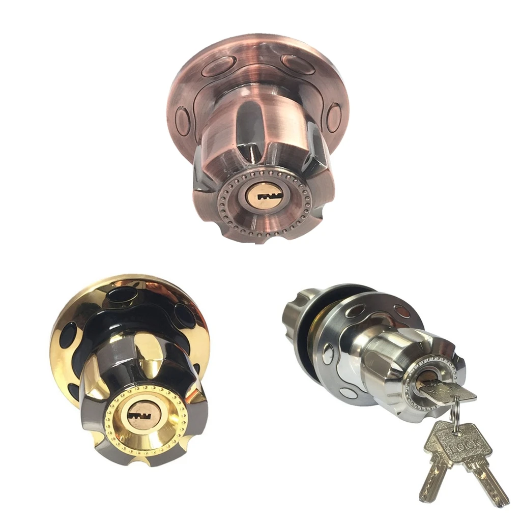 Retro Style Luxury Deadbolt Privacy Lock Bathroom Bedroom Door Knob