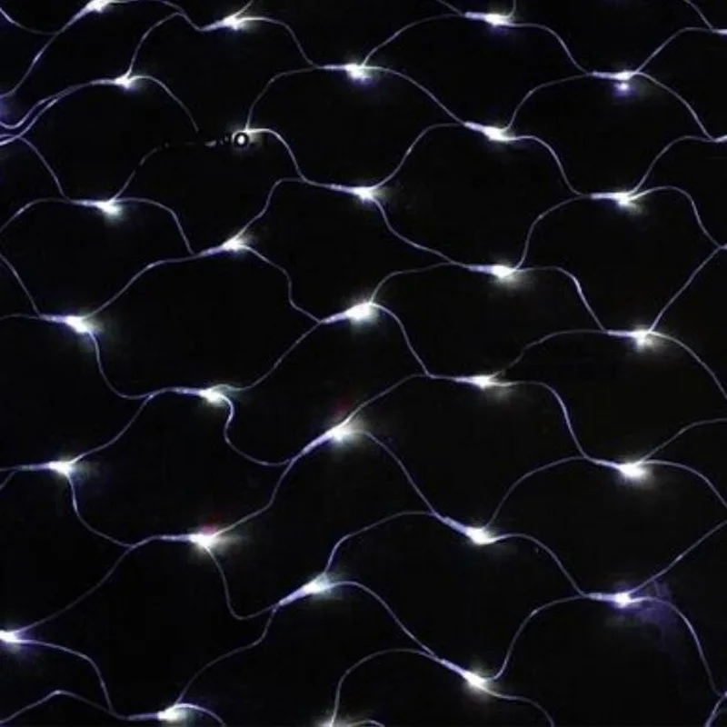 

White 100 Led Net Mesh Decorative Fairy Lights Twinkle Lighting Christmas Wedding Party String Light Outdoor Us Plug/ 110v