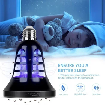 

2019 New E26/E27/USB Mosquito Killer Lamp UV LED Electric Shock Mosquito Fly Bug Insect Trap Killer Zapper Night Lamp LED Bulb