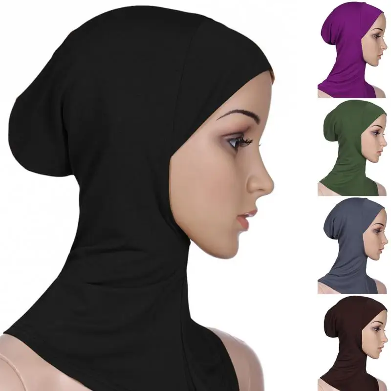 

Woman Adjustable Soft Muslim Full Cover Inner Female Hijab bonnet Cap Islamic Underscarf Neck Head Bonnet Hat