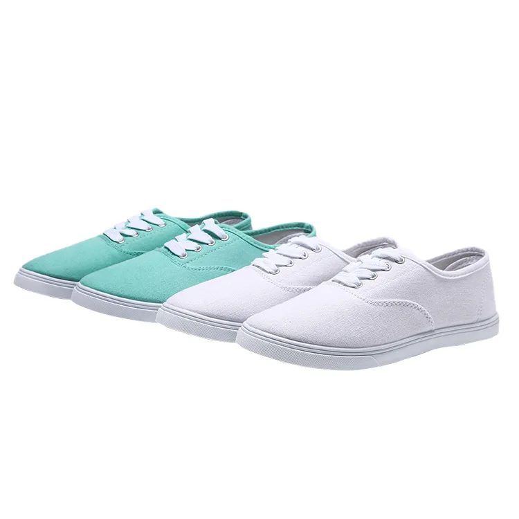 

Women Sneakers Candy Color Canvas Shoes Woman Espadrilles Lace Up Casual Shoes Breathable White Shoes Vulcanized Plus