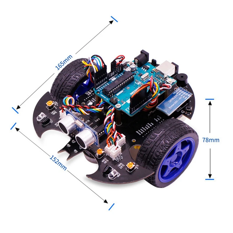 Applicable For Arduino Uno Smart Car Robot Kit Diy Programmable Education Obstacle Avoidance Bluetooth Remote Control Car Us P