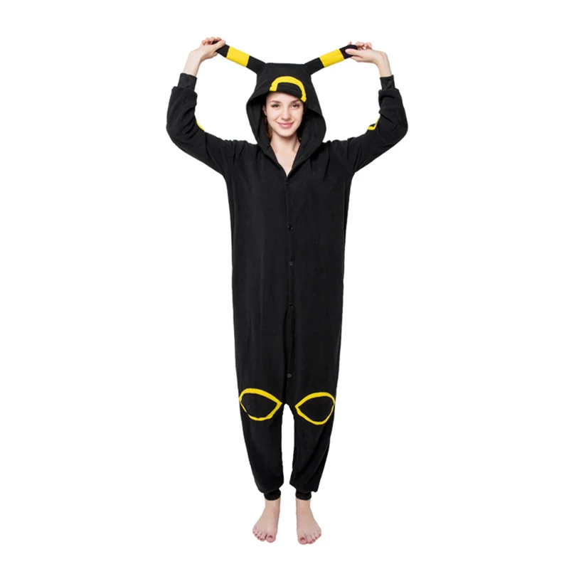 Kigurumi зима унисекс для взрослых с длинным рукавом капюшоном животных Onesie женщин