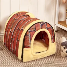 Dog Bed Kennel Nest With Mat Foldable Pet Dog Cat Bed House For Small Medium Dogs Travel Pet Bed Bag Free Shipping