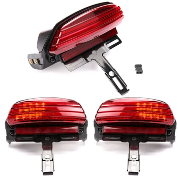 

Red Tri-Bar Fender LED Tail Light Signal Fit For Harley Softail FXSTC FXSTB 06-11