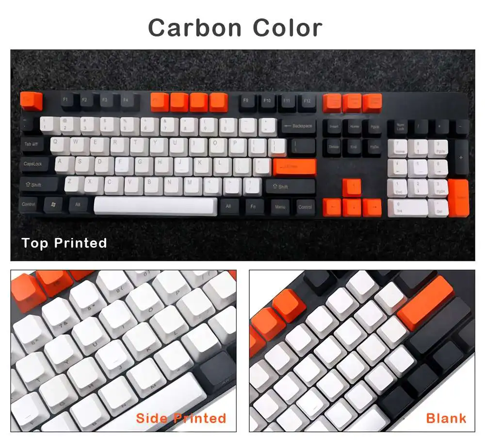  104 Key OEM Profile PBT Thicken Keycaps Keycap Set for Mechanical Keyboard Gaming Keyboard Keycap