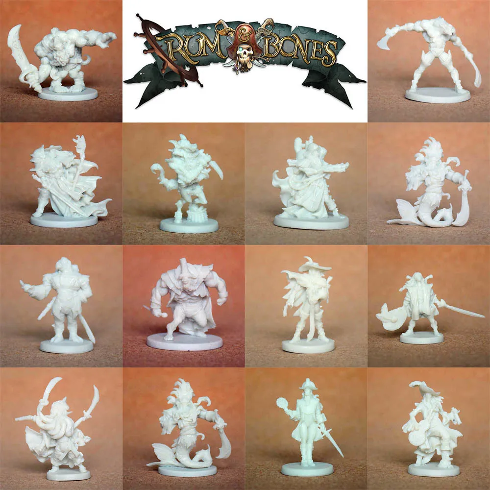 

Die casting resin Cmon Demons Ocean Legend Coolminiornot Board Role-playing Games Piece Model Rum & Bones Rum And Bone