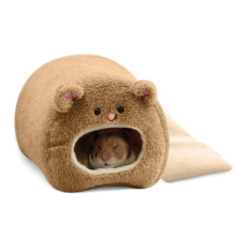 Крысы хомяк дом зима теплый подвесной клетка гамак милый медведь дом с кровать коврик для маленьких пушистых животных 11*11*9 см
