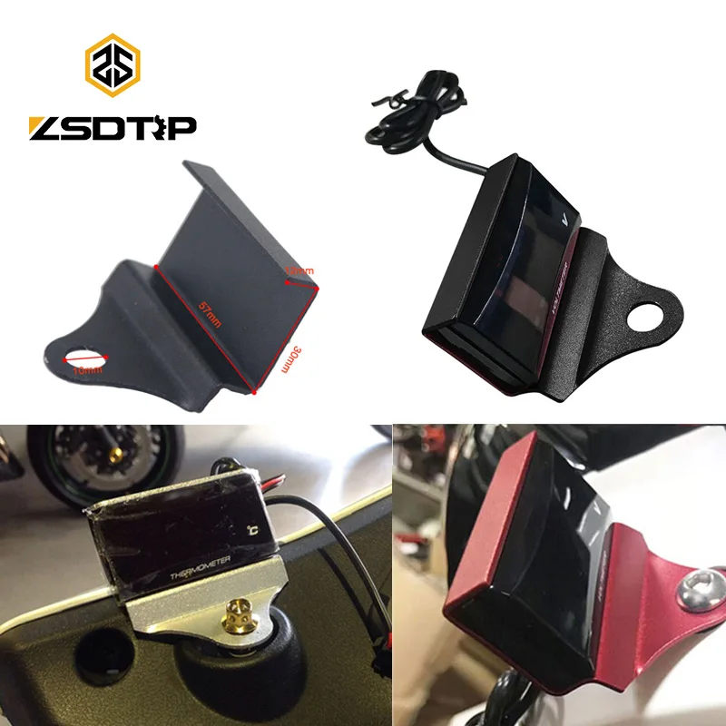 

ZSDTRP Universal Motorcycle Water Temperature Meter Voltmeter Thermometer Tachometer Mounting Bracket For tmax500 Z900 MT10 R1