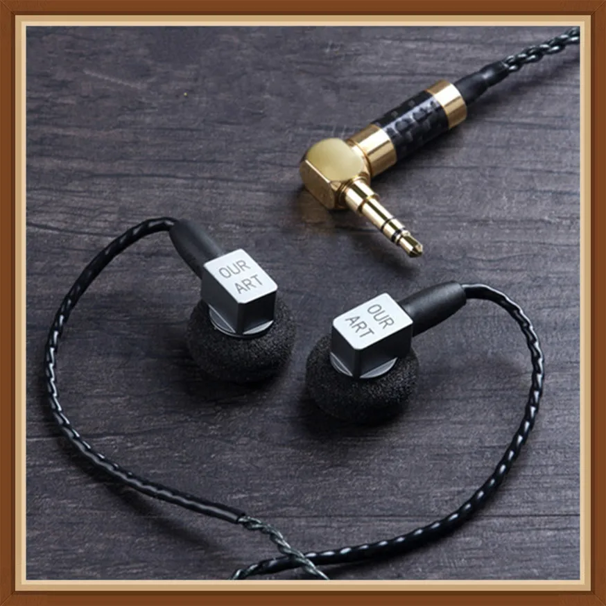 

OURART Ti7 Metal Flat Head Plug Dynamic HIFI Music Monitor DJ Stereo Earphone with MMCX Cables PK Svara L Seahf MX500 Earbuds