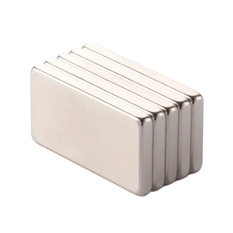 

GYTB 5Pcs 20X10X2Mm Super Powerful Small Neodymium Magnet Block Permanent N35 Ndfeb Strong Cuboid Magnetic Magnets Fridge Magn