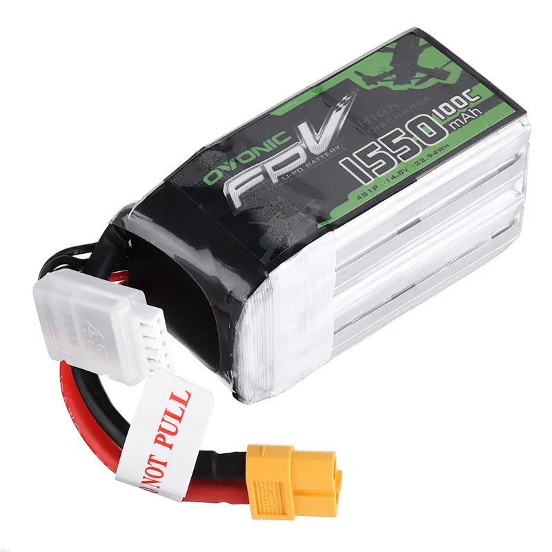 Овоник 14 8 V 1550 mAh 100C 4S Lipo Батарея XT60 разъем для FPV Racing Drone моделей запасных