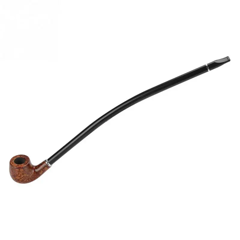 

Top Quality 15.9inch Long Cigarette Holder Exquisite Long Brown Handle Wooden Tobacco Cigarette Smoke Pipe with box CF5012