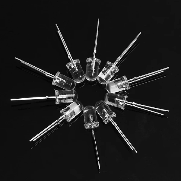 

100pcs/lot 5mm 2.5-3.2V RGB Bright Colorful Flash LED F5 Light Emitting Diode Rainbow Multi Color For Christmas Tree Kit