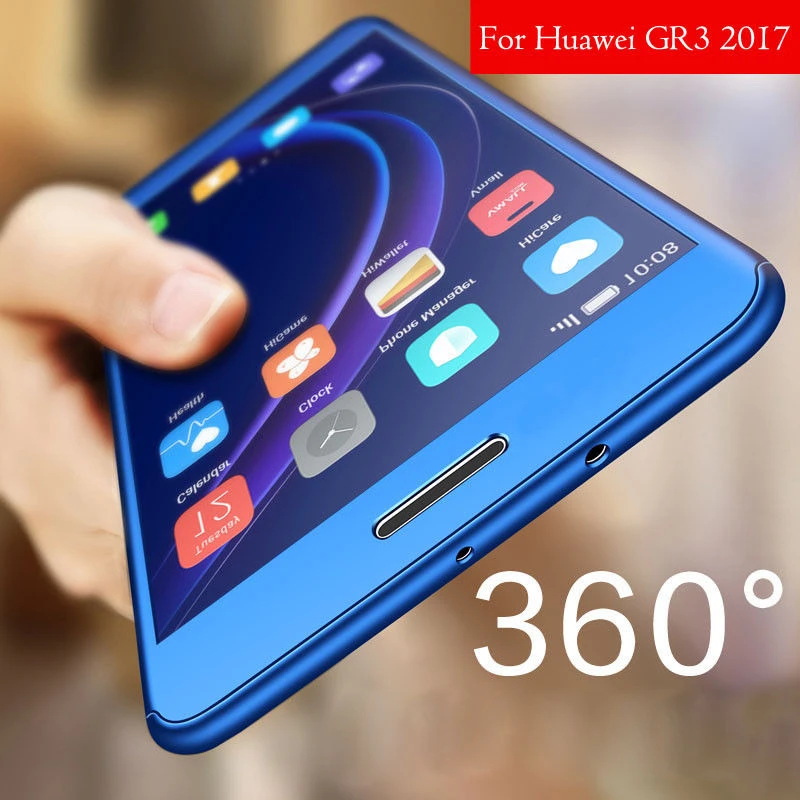 360 градусов полная крышка комбинированный чехол и закаленное стекло для huawei P20 Pro P9 Lite P10 P9 Plus GR5 GR3 чехол для телефона Jkke