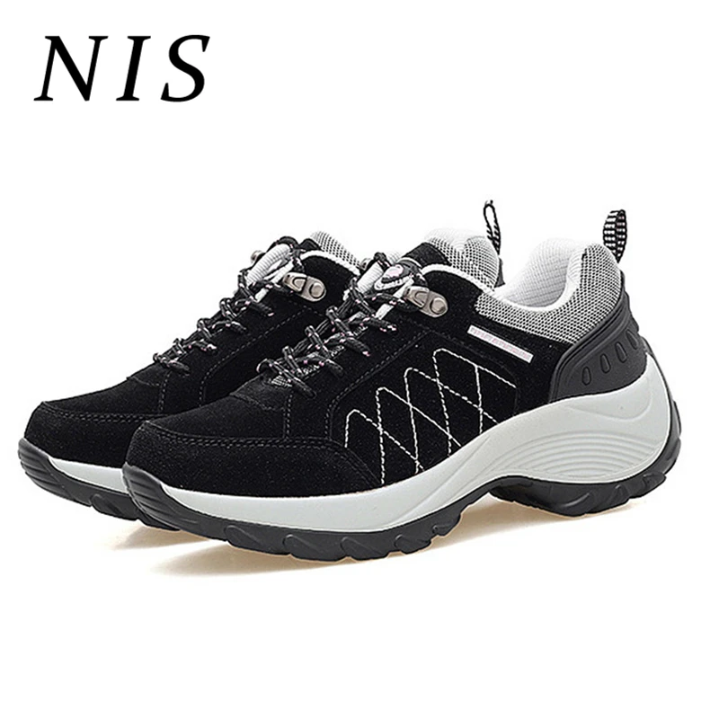 

NIS Faux Suede Women Sneakers Casual Lace-up Women's Vulcanize Shoes Woman Spring Autumn Running Sports Sneakers New Fashion