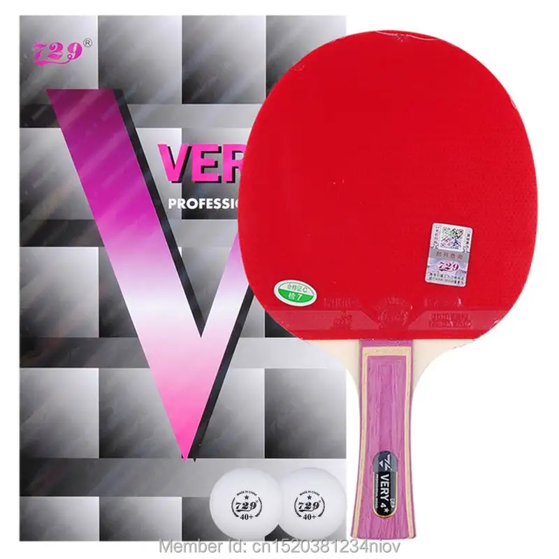 

Original 729 finished racket Very-4 fast attack with loop table tennis racket ping pong racquet pimples in for both side