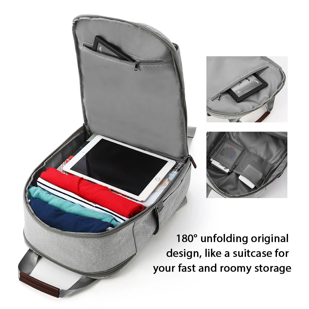 

TOMSHOO 14 inch Laptop Backpack Waterproof Women Men Rucksack Outdoor Bags Anti Theft Notebook School Backpack Travel Hiking Bag