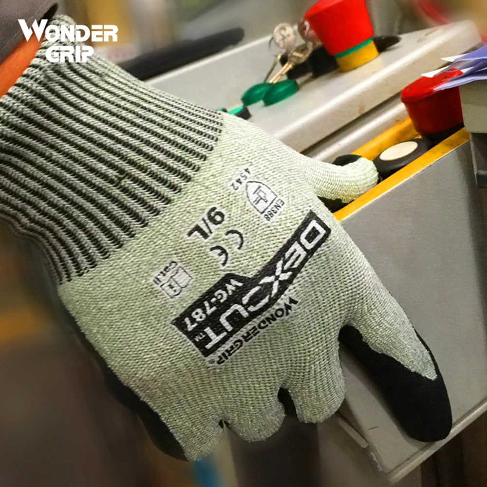 Wonder Grip уровень 5 рабочие перчатки-устойчивые перчатки Садоводство Безопасность перчатки уровень 4 износостойкие универсальные рабочие перчатки