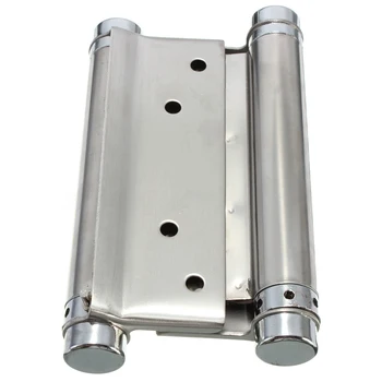 

Cafe Saloon Door Swing Self Closing Double Action Spring Hinge Silver 3inch / 76mm 1 Pair