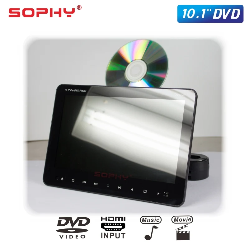 10 1 дюймовый автомобильный монитор DVD/USB/SD/MP5/FM ИК передатчик/игра/HDMI видео