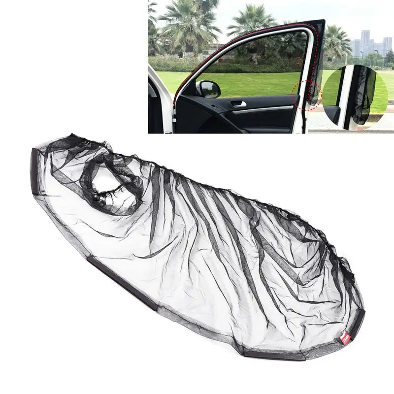 

Car Front Side Window Shade Screen Auto Curtain Cover Mesh Ventilating Suction Cup Curtain Mosquito Net Havelock Yarn Window