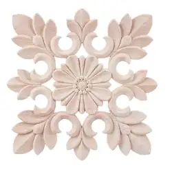 1X резные резиновые деревянные наклейка цветок Craft Onlay аппликация мебель DIY Декор # C: 20*20 см