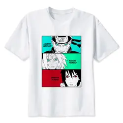 2018 новая Сакура Харуно футболка с Наруто мужская летняя футболка с принтом для мальчиков футболка с аниме брендовая одежда белые футболки