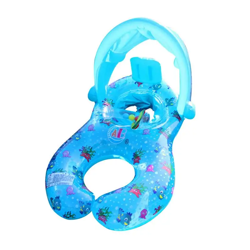  Parent-Child Interactive Swimming Ring Infant Baby Seat Cushion Thickened With Awning Mother Child 