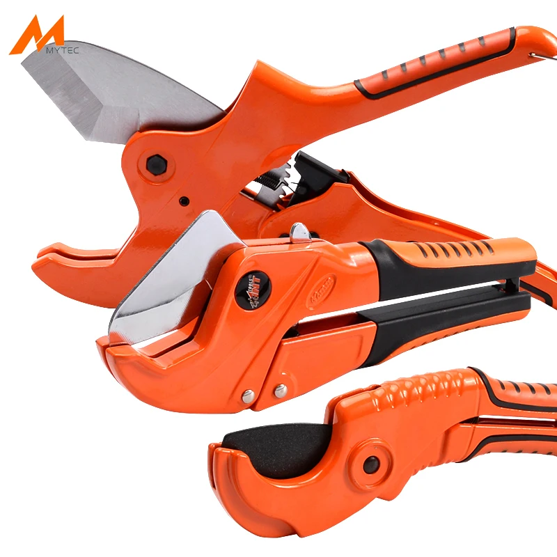 

Plastic Pipe and Tubing Cutter Tool Heavy Duty Ratcheting Tube Scissors PVC Shearing Hose Cuts SK-5 Blade Cutting Up to 42mm PPR