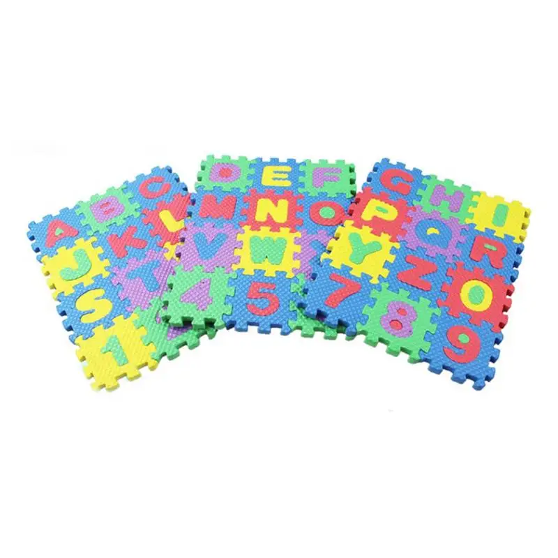 

36pcs/Set Children Alphabet Letters Numerals Puzzle Colourful Kids Rug Play Mat Soft Floor Crawling Puzzle Kids Educational Toys