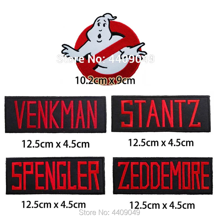Ghostbuster значки микс вышитый Утюг на нашивке Хэллоуин косплей эмблема ткани