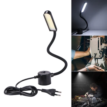

EU US Plug Gooseneck Table Book Desk Lamp Work Light 6w COB Daylight Machine Light With Switch For Industrial Machine Car Repair