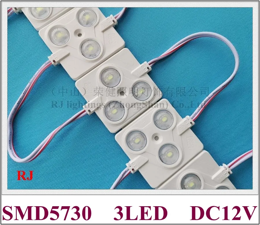 

ABS injection LED module IP65 LED light module DC12V SMD 5730 aluminum PCB square 3 led 1.4W SMD5730 50mm*42mm*8mm CE ROHS