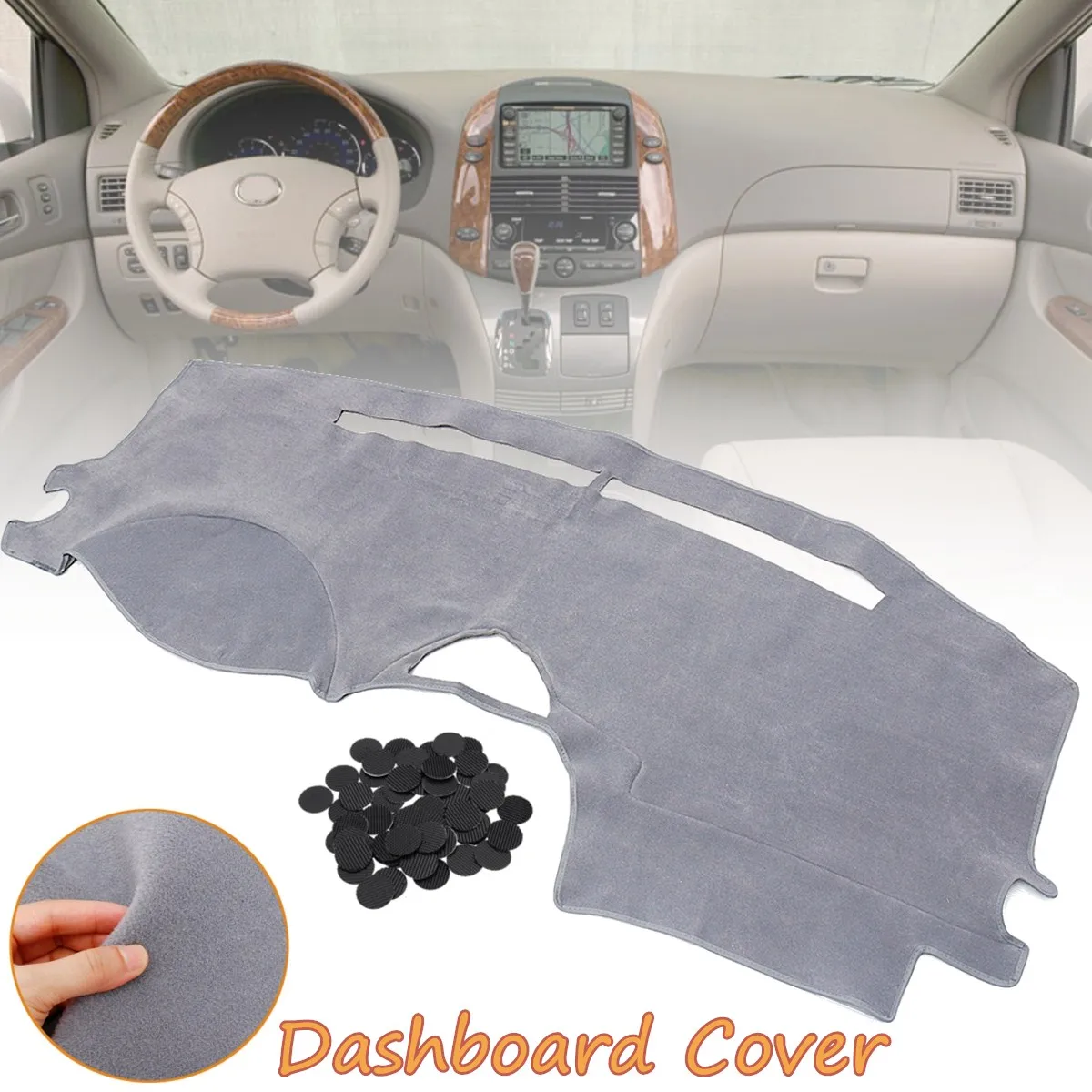 

For Toyota Sienna 2004-2007 Dash Board Cover Pad Sun Shade Carpet Grey Left Hand Dash Cover Dashboard Cover Mat Carpet Dashmat