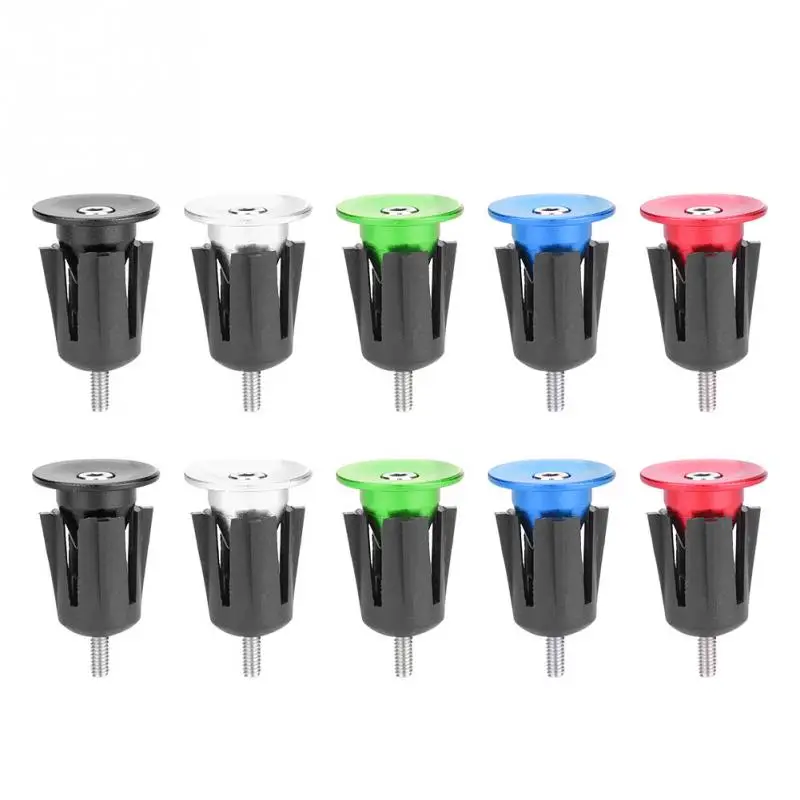 1 Pair Cycling Handlebar Cap Aluminum Alloy Bike Bar End Caps Plug
