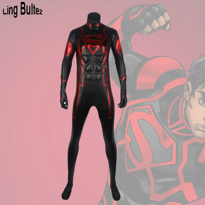 

Ling Bultez High Quality Muscle Padding Superboy Cosplay Costume For Men Belly Muscle 52 Superboy Costume