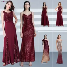 Vestido De noche Sexy De color rojo De sirena De talla grande con lentejuelas brillantes De talla grande