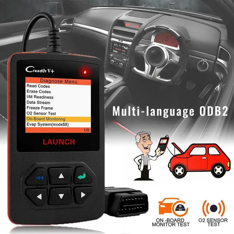 

Launch X431 Creader V+ OBD OBD2 Automotive Scanner Fault Code Reader With Multi-language ODB2 Car Diagnostic Tool Auto Scanner
