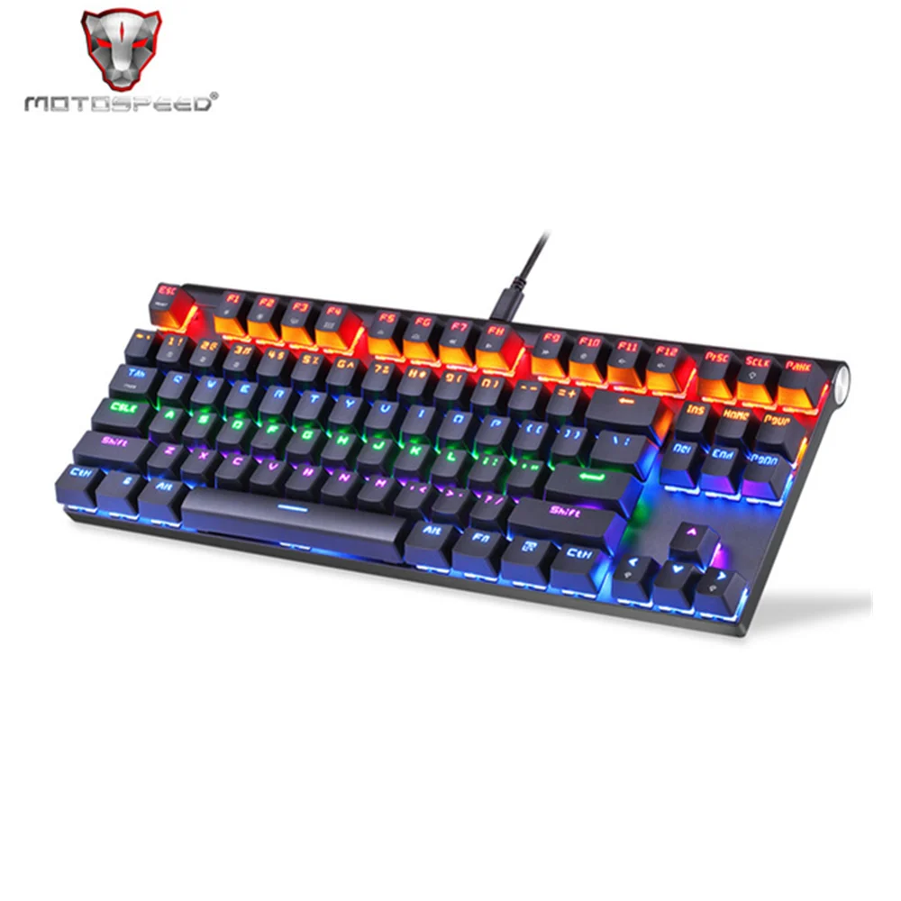 

MOTOSPEED K83 Bluetooth 3.0 Keyboard Keypad Wireless Mechanical Keyboard with LED Backlight 87 Keys Computer Gaming Keyboard