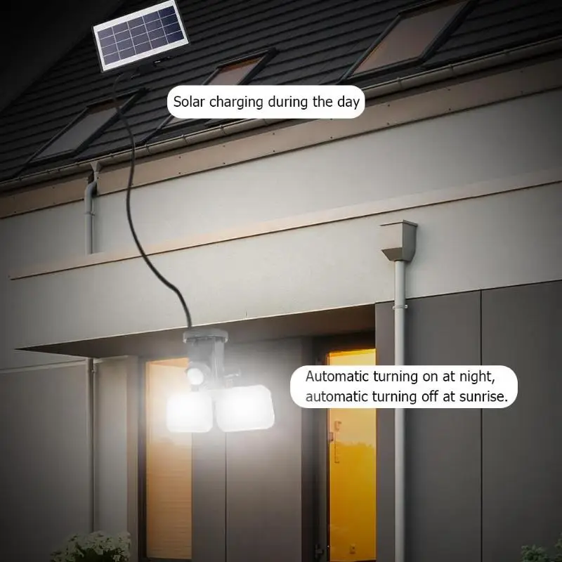 

Solar Wall Light 40+40LED 3 Modes 120 degrees Wireless IR Motion Sensor IP65 Waterproof Night Lamp Lantern for Outdoor Garden